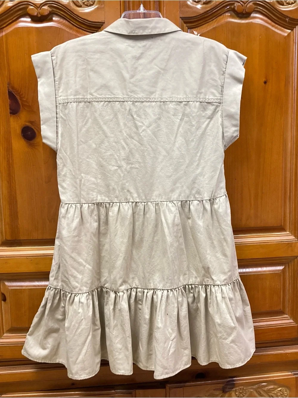 Tommy Hilfiger NWT Tiered Shirt Dress Khaki Size 10